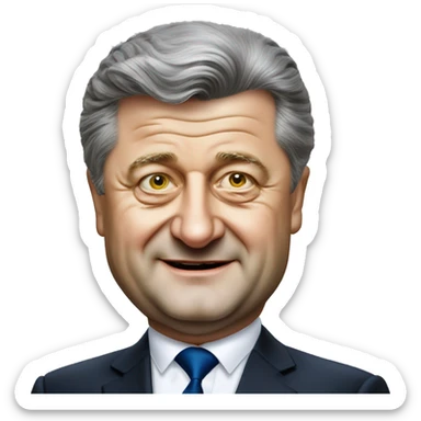 Photorealistic ex President of Ukraine Petro Poroshenko sticker