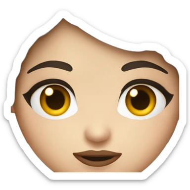 vamp girl with short brown hair, sparkling eyes sticker