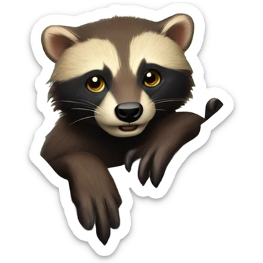 Mustelid Wolverine in a tree sticker