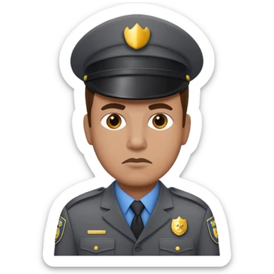 mall security gray uniform sticker