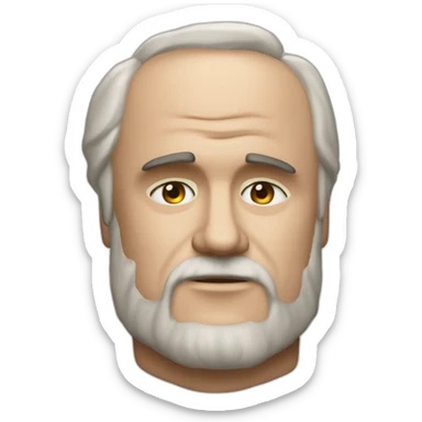 Cabeza de Marlon Brando en apocalipsis nowsin pelo y con barba corta sticker