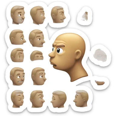 man tapping head thinking good idea  sticker