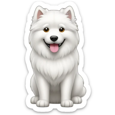 samoyed standing sticker