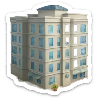 EDIFICIO EN LA PLAYA sticker