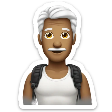 Homem com cobra na mão sticker