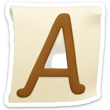 A letter sticker