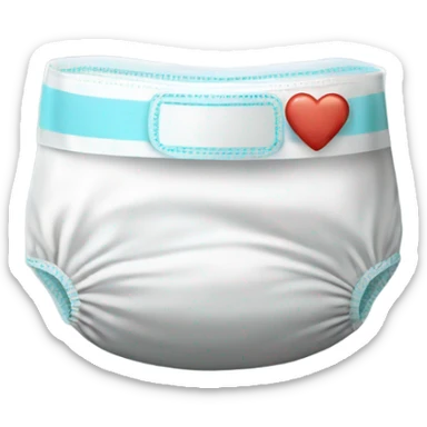 Plastic backed medical diaper big used on underwear sticker