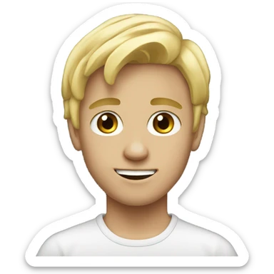 realistic blonde boy parody sticker