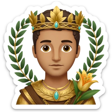 Ancient Minoan prince of lillies sticker