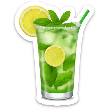 mojito with lemon sticker