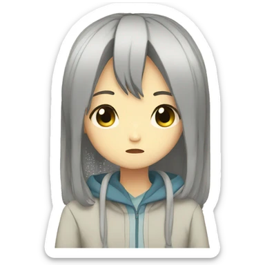 Anime sad sticker