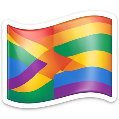 lgtbq flag with the X emoji on top sticker