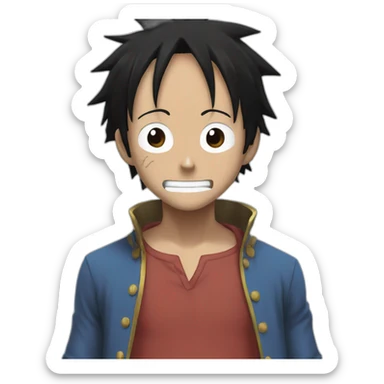 luffy standing with is scar sticker