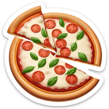Whole Margherita Neopolitan-style pizza  sticker