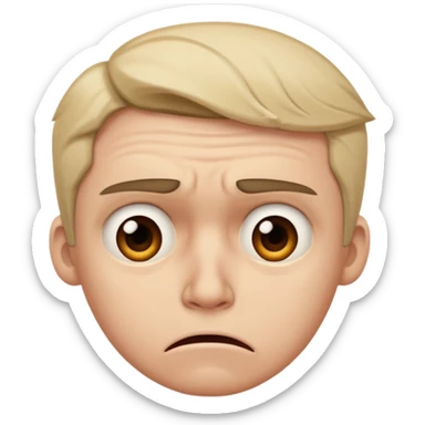 sad confused emoji face enemy of growth sticker