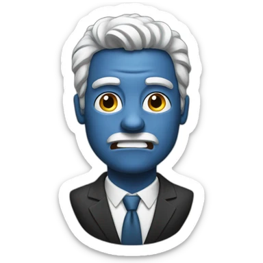 Raging business man sticker