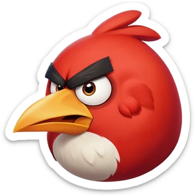 red angry bird sticker