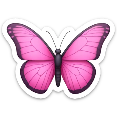 Pink butterfly  sticker