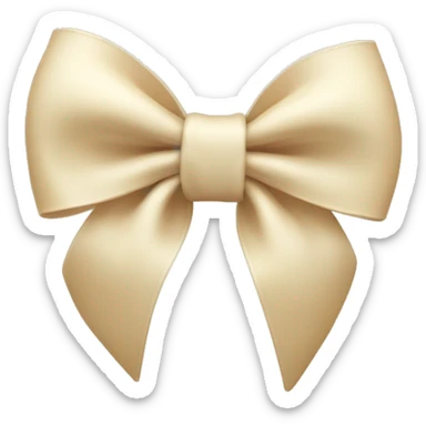 cream colored bow sticker