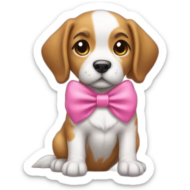 Dog Shitszu wearing a pink bow is a t-shirt written A93 sticker