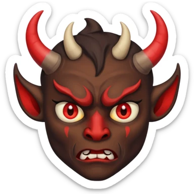 very sad and scared demon memoji sticker