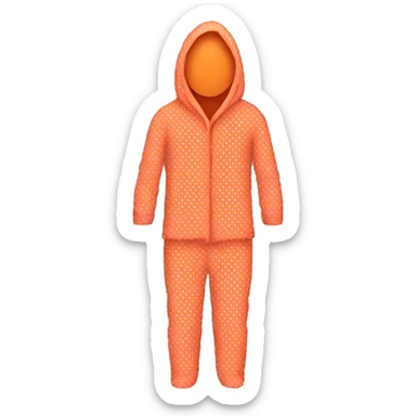 orange pajamas with pink polka dots sticker