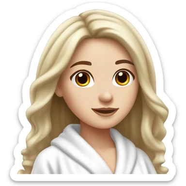In Robe Spa day white girl brunette sticker