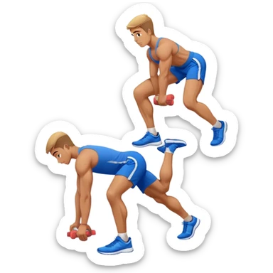 glute-bridges-exercise guy with blue shorts  sticker