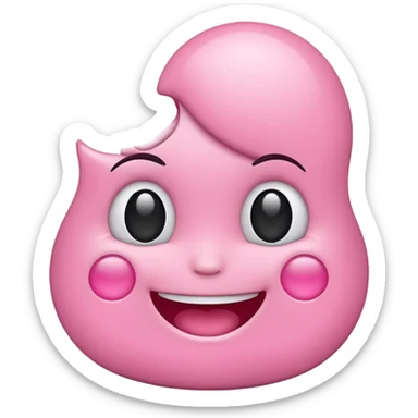 iphone shaped emoji in baby pink color  sticker
