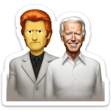 joe biden with David Bowie sticker