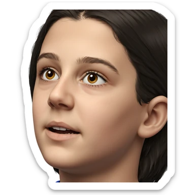 realistic portrait of boy sticker