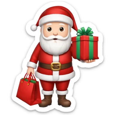 Santa Claus gift bag sticker