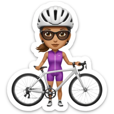 City Cyclist woman sticker