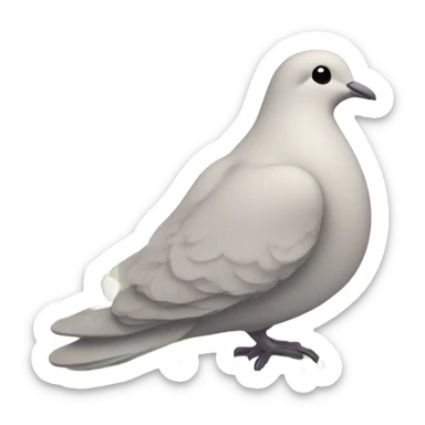 A dove with a green blooming peace wreath sticker