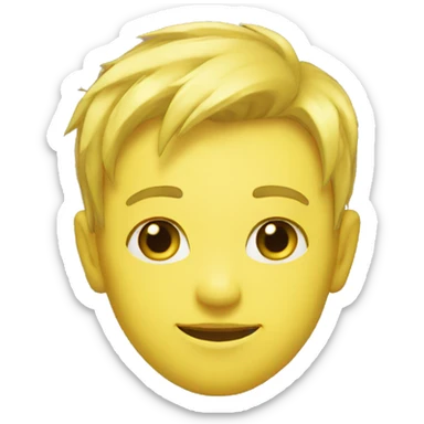 Visage jaune  sticker