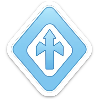 A sticker saying level up with up arrow more a simple soft vibe blue sticker