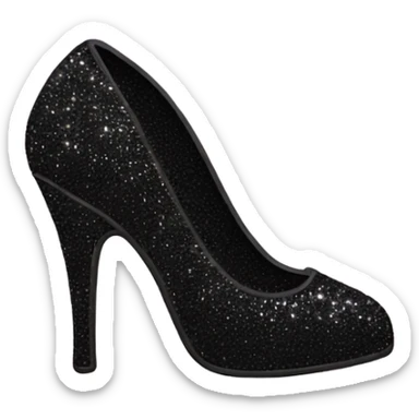 black sparkly high heel sticker