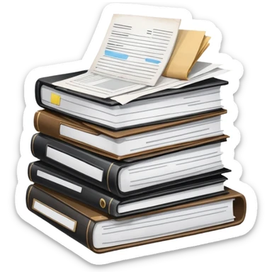 Pile of paperwork sticker