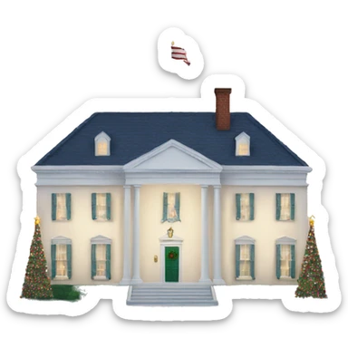 Christmas White House  sticker