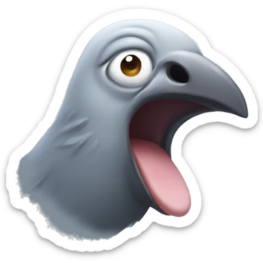pigeon face crying laughing sticker