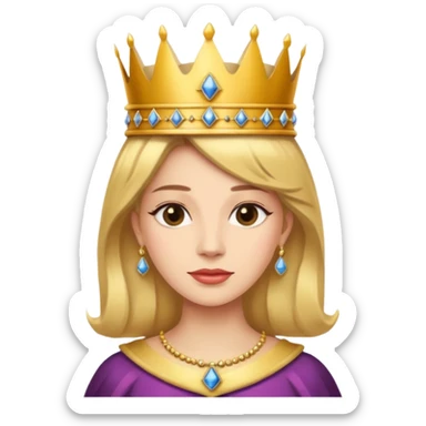 Queen with the number 67 all around her sticker