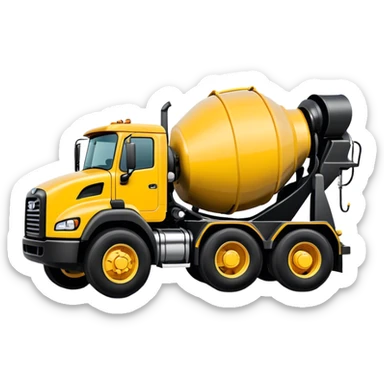 Cement Mixer - Mack Granite (Model Year: 2022) (Iconic colour: Yellow and black) sticker