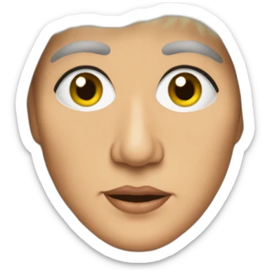 Erdogan with Make-up and a wig sticker