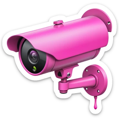 Security Camera pink with graffity sticker