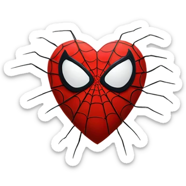 viral spider-man heart sticker