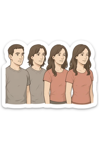 Trasformazione uomo verso la donna sticker