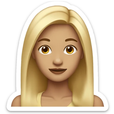 Girl her hair is brown but the ends are blonde sticker