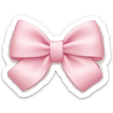 light pink bow on light pink bow sticker