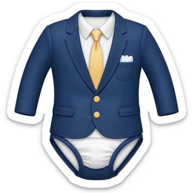 Give me a diaper and a small suit  sticker