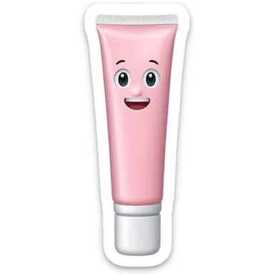 Long Pale pink toothpaste tube sticker